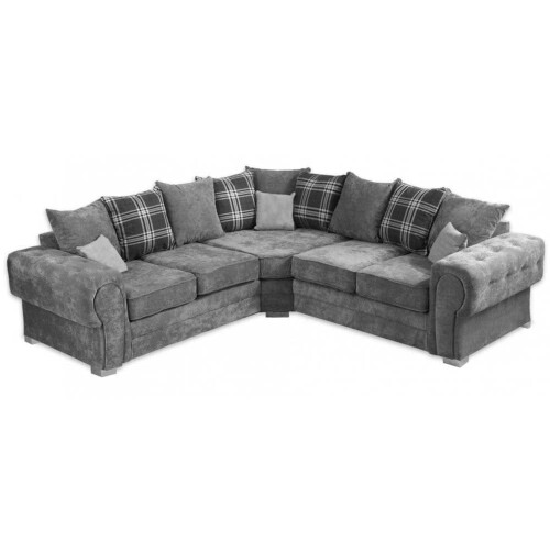 Verona Scatter Grey Fabric Corner Sofa