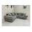 Verona Scatter Grey Fabric Corner Sofa 5
