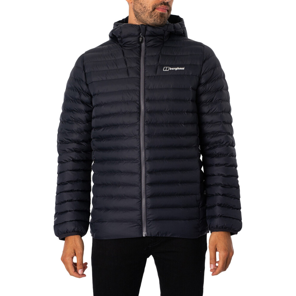 (Black, L) Berghaus Mens Vaskye Jacket Outdoor Hooded Puffer Coat