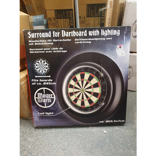 Master Darts Surround Only LED Lights USB Back Board Black 25140