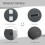 Homcom HOMCOM Weatherproof Wall Mounted Letter Box Post Box with Keys Anthracite Grey 4
