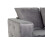Warwick Grey Velvet Fabric High Back Corner Sofa 2