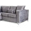 Warwick Grey Velvet Fabric High Back Corner Sofa 3