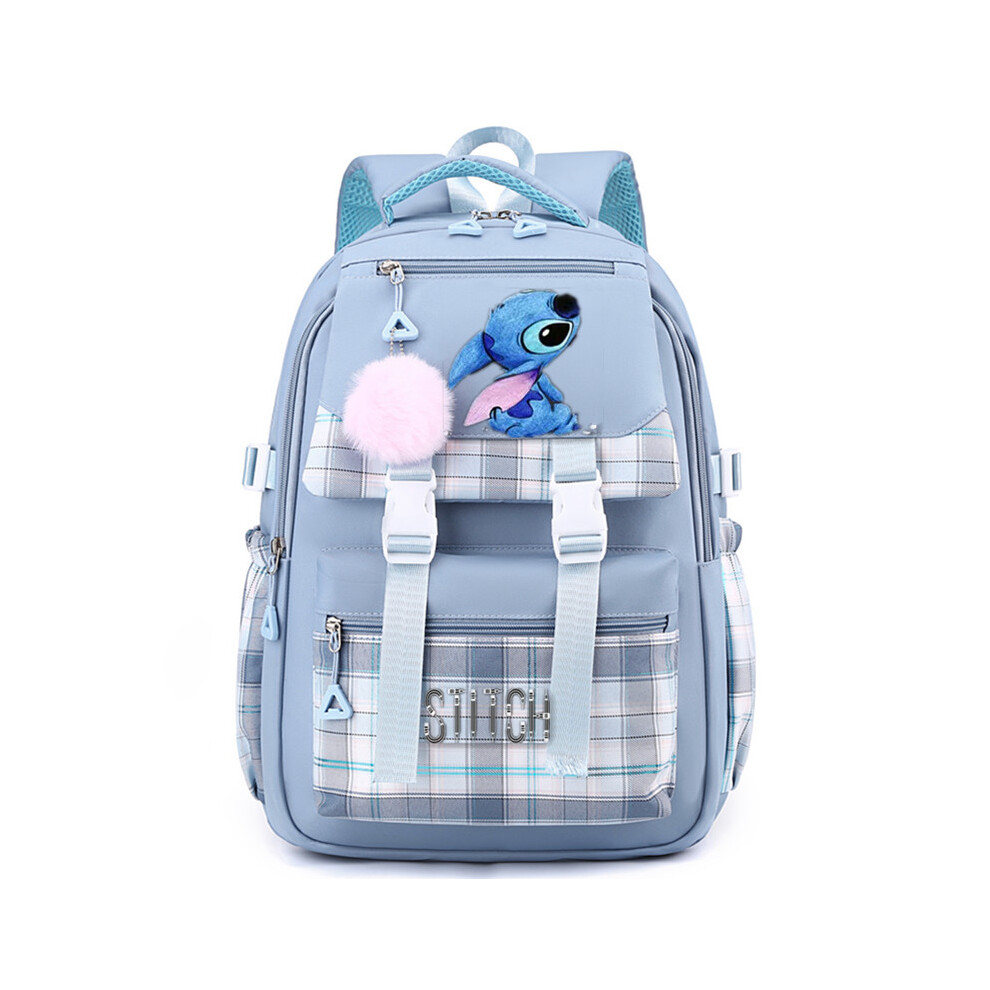 (Blue) 2024 New Kids Lilo Stitch Backpack Rucksack Student Handbag Laptop Travel Bag Gifts