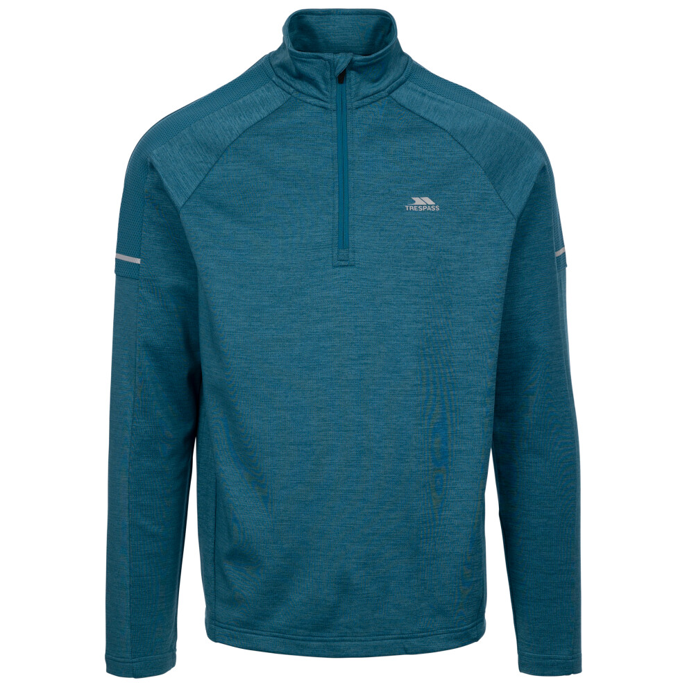 (XS, Bondi Blue Marl) Trespass Mens Top Quick Dry Long Sleeve Caldez