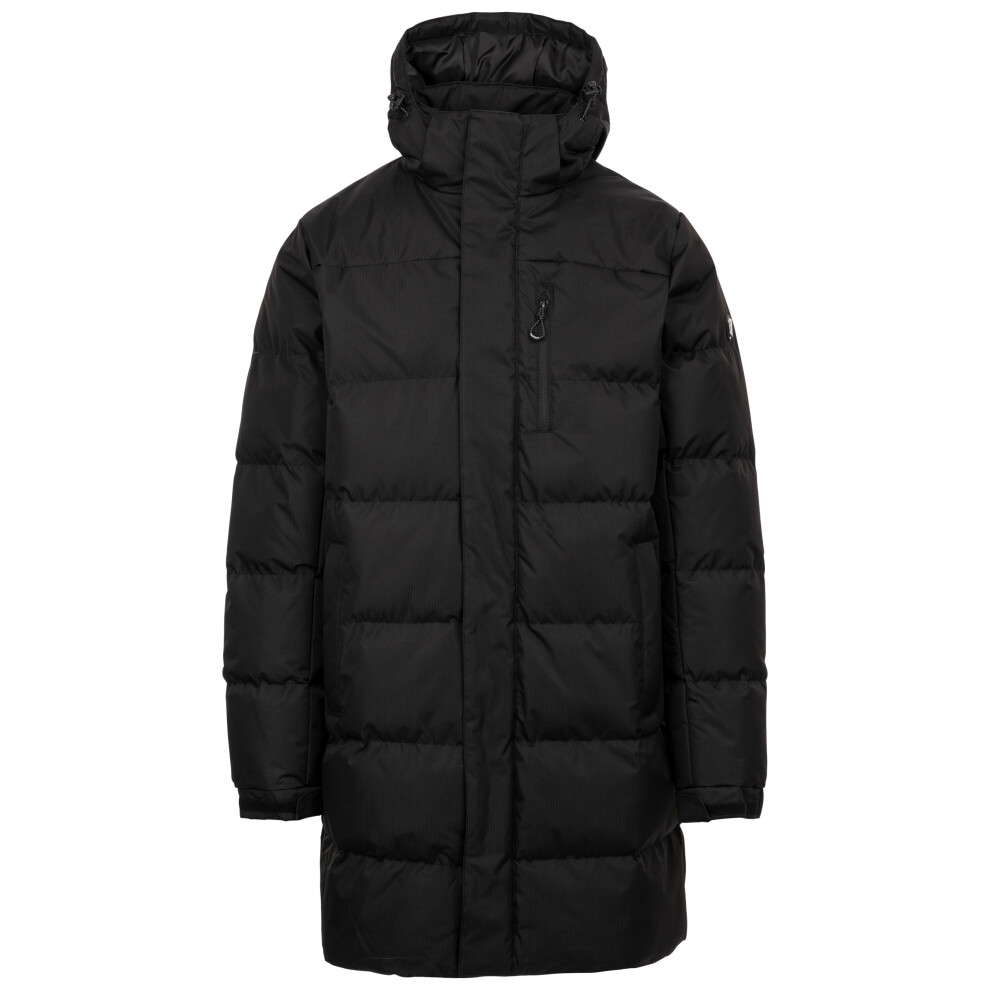 (XXS, Black) Trespass Mens Padded Jacket with Hood Clipster