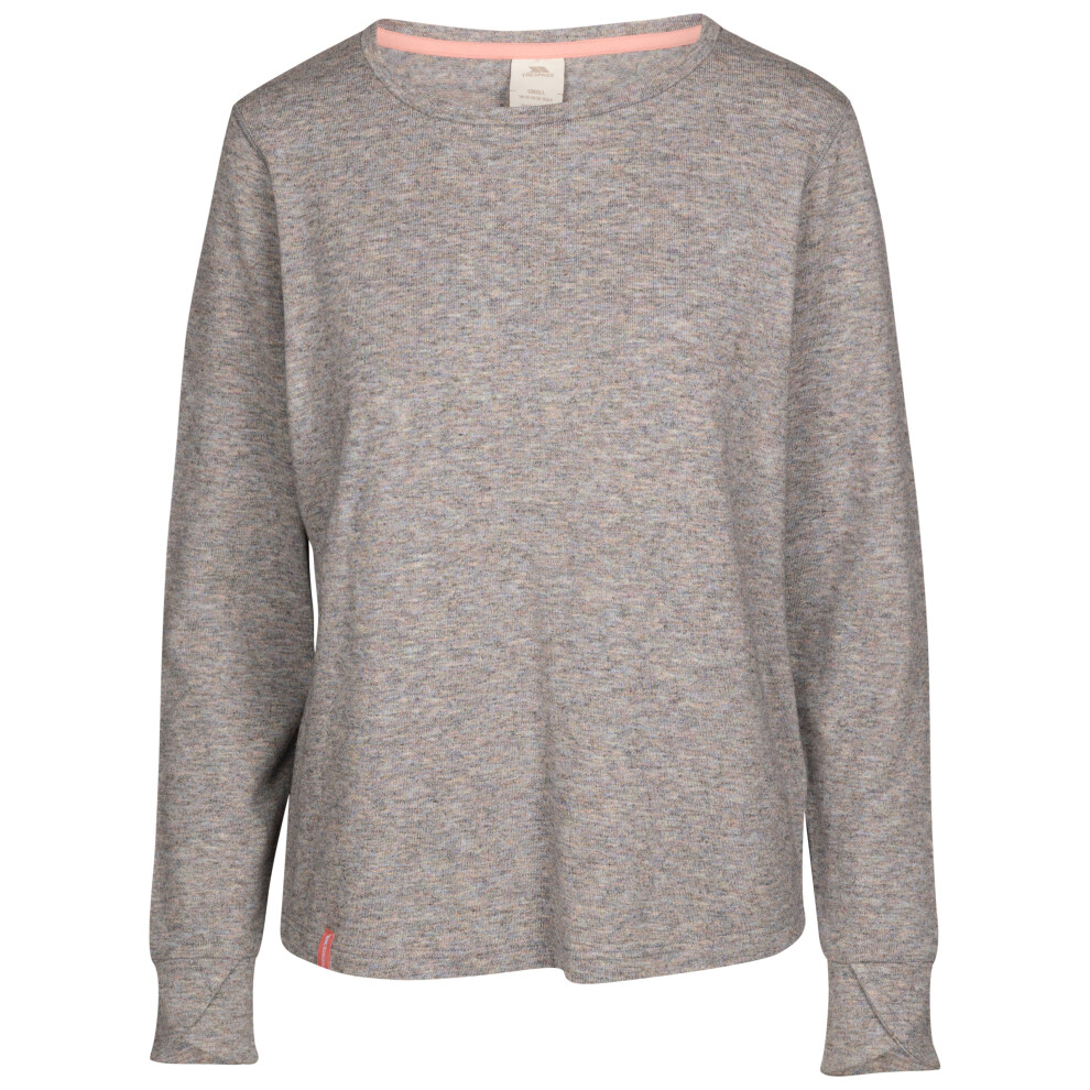 (8, Grey Marl) Trespass Womens Long Sleeve Top Knitted Marl Rina