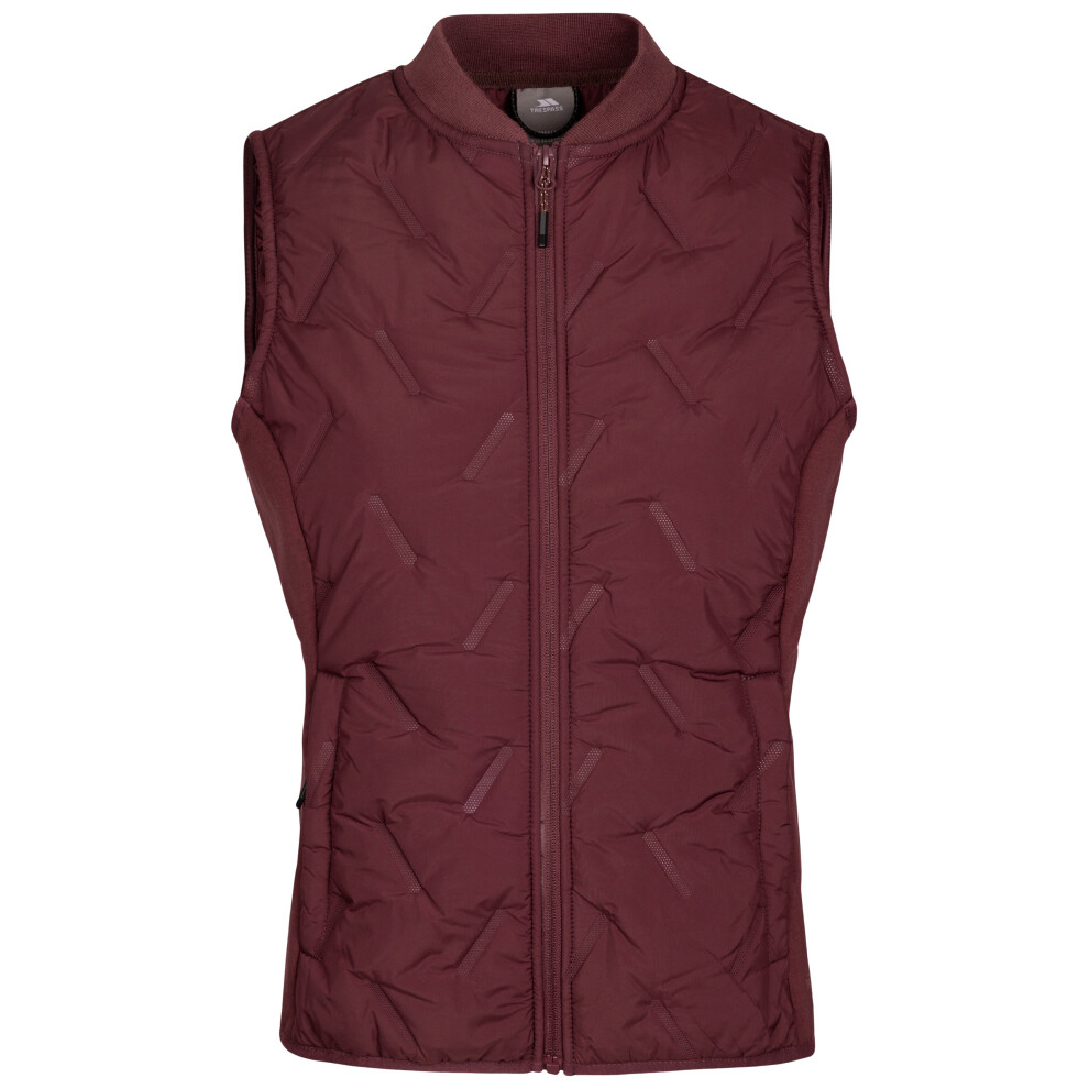 (6, Mulberry) Trespass Womens Gilet with Faux Down Padding Miran