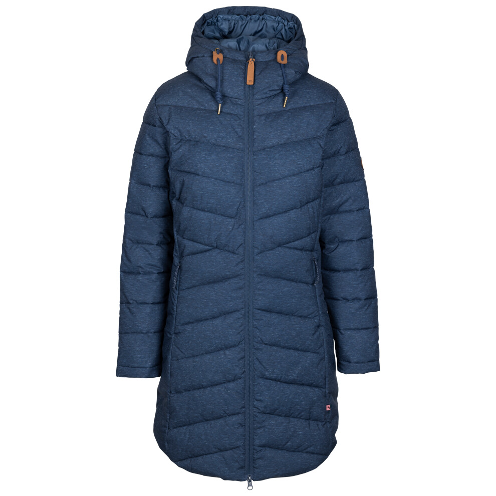 (6, Navy) Trespass Womens Padded Jacket Long Length Turka