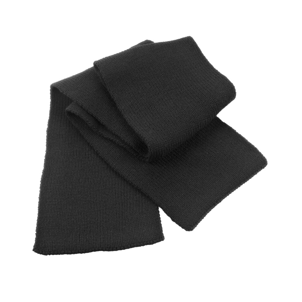 (One Size, Black) Result Winter Essentials Classic Knitted Heavy Scarf