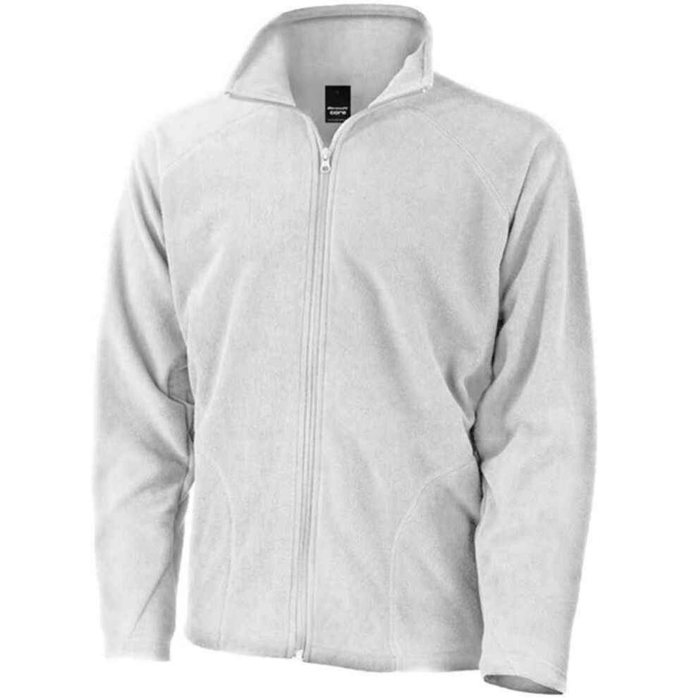 (L, White) Result Core Mens Microfleece Jacket