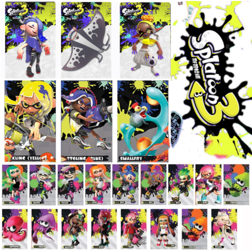 23Pcs PVC NFC Tag Cards - Splatoon 3 Octoling Octopus Design for Switch Wii-U