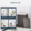 Homcom HOMCOM Collapsible Clothes Hamper with Lid Handles Removable Lining, Grey 6