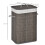Homcom HOMCOM Collapsible Clothes Hamper with Lid Handles Removable Lining, Grey 2