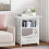 Living And Home 2-Tier PVC Side Table Small Nightstand 1