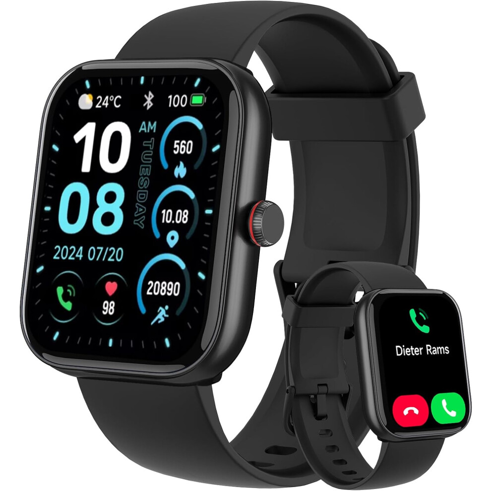 Chronus Alexa Smartwatch: Call, Ip68, 100+ Sports, Health- Black 6976919904453