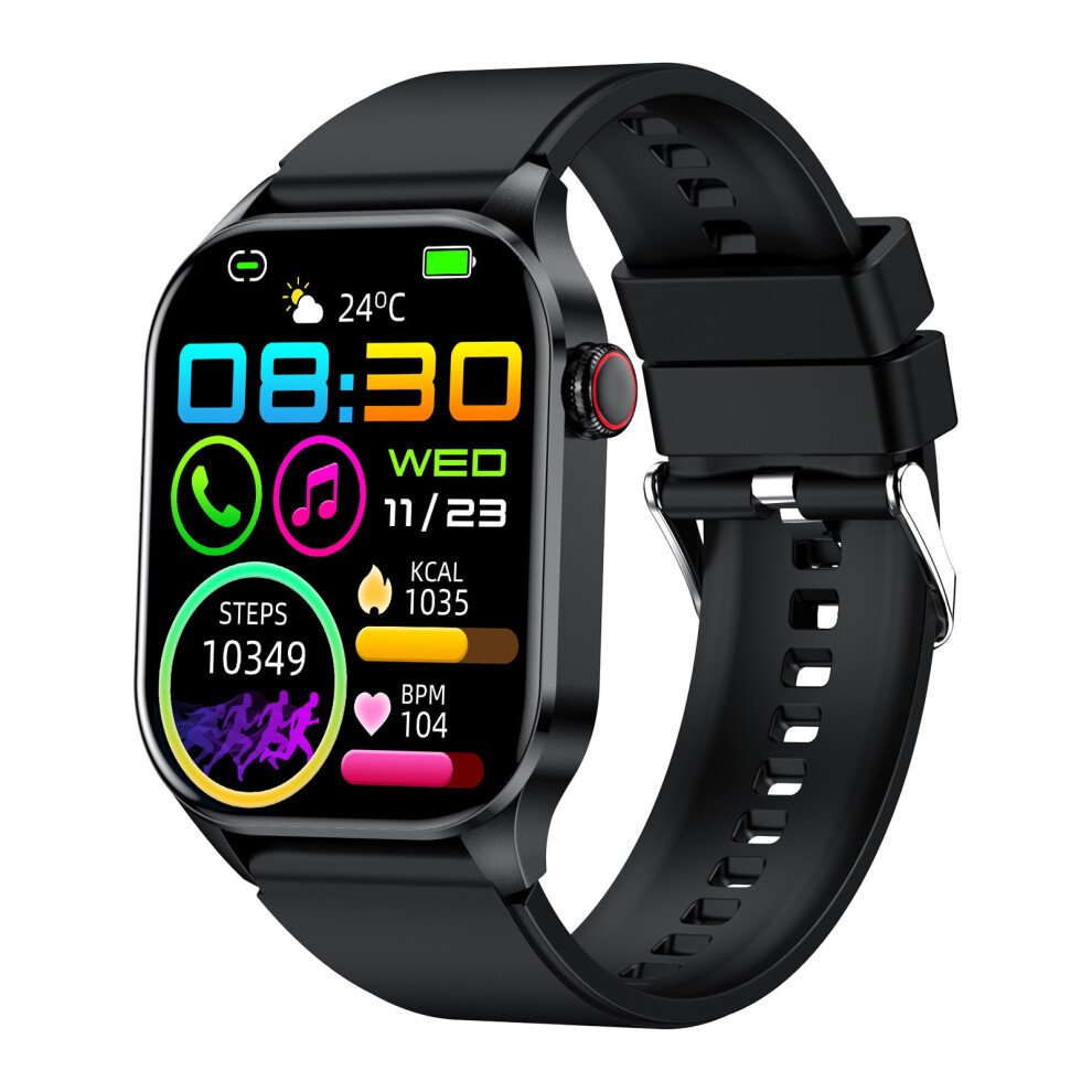 Chronus Smart Watch 2.04 Inch Infrared True Blood Oxygen Monitoring Amoled Display Health Monitoring Ip68 Waterproof - Black 6976919904415