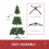 Homcom HOMCOM 6FT Prelit Artificial Christmas Tree w/ Warm White Light Xmas Decoration 6