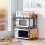 Living And Home (Brown, 2-Tier) Wooden Spice Rack Organizer with Hooks 3