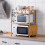 Living And Home (Natural, 2-Tier) Wooden Spice Rack Organizer with Hooks 3