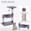 PawHut PawHut Cat Tree Scratch Post with Bed Hammock Sisal for Indoor Cats Grey 4