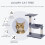 PawHut PawHut Cat Tree Scratch Post with Bed Hammock Sisal for Indoor Cats Grey 3