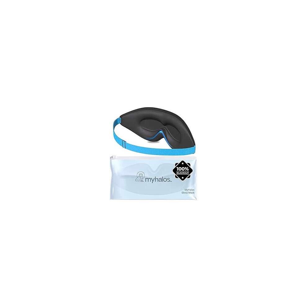 Myhalos Store Black Myhalos 100% Out Sleep Masks Zero Eye Pressure Eye Mask For Sleeping Includes A Storage Pouch Eye Mask For Travel Or Blindfold