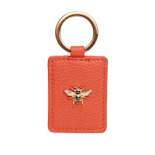 (Orange) Alice Wheeler Vegan Leather Bee Keyring