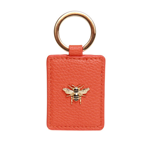 (Orange) Alice Wheeler Vegan Leather Bee Keyring