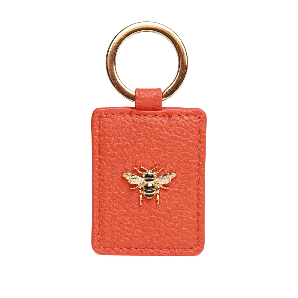 Alice Wheeler (Orange) Vegan Leather Bee Keyring Blue