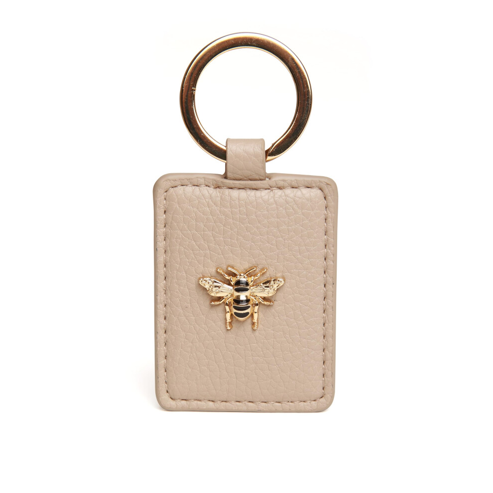 Alice Wheeler (Stone) Vegan Leather Bee Keyring Blue
