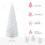 Homcom HOMCOM 6FT Pencil Artificial Christmas Tree with Solid Stand Tips White 4