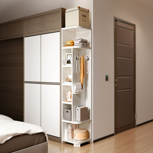 Living And Home (30*30*180cm) Open-Style Corner Rack with Hooks 2