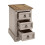 Mercers Furniture Corona Grey Wax Narrow Bedside Rustic 4