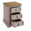 Mercers Furniture Corona Grey Wax Medium Bedside Rustic 3