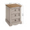 Mercers Furniture Corona Grey Wax Medium Bedside Rustic 6
