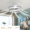 Living And Home LED 3 Round Ceiling Fan Light 2