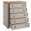 Mercers Furniture Corona Grey Wax Small 5 Drawer Chest Solid Wooden Pine bedroom 3