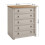 Mercers Furniture Corona Grey Wax Small 5 Drawer Chest Solid Wooden Pine bedroom 7