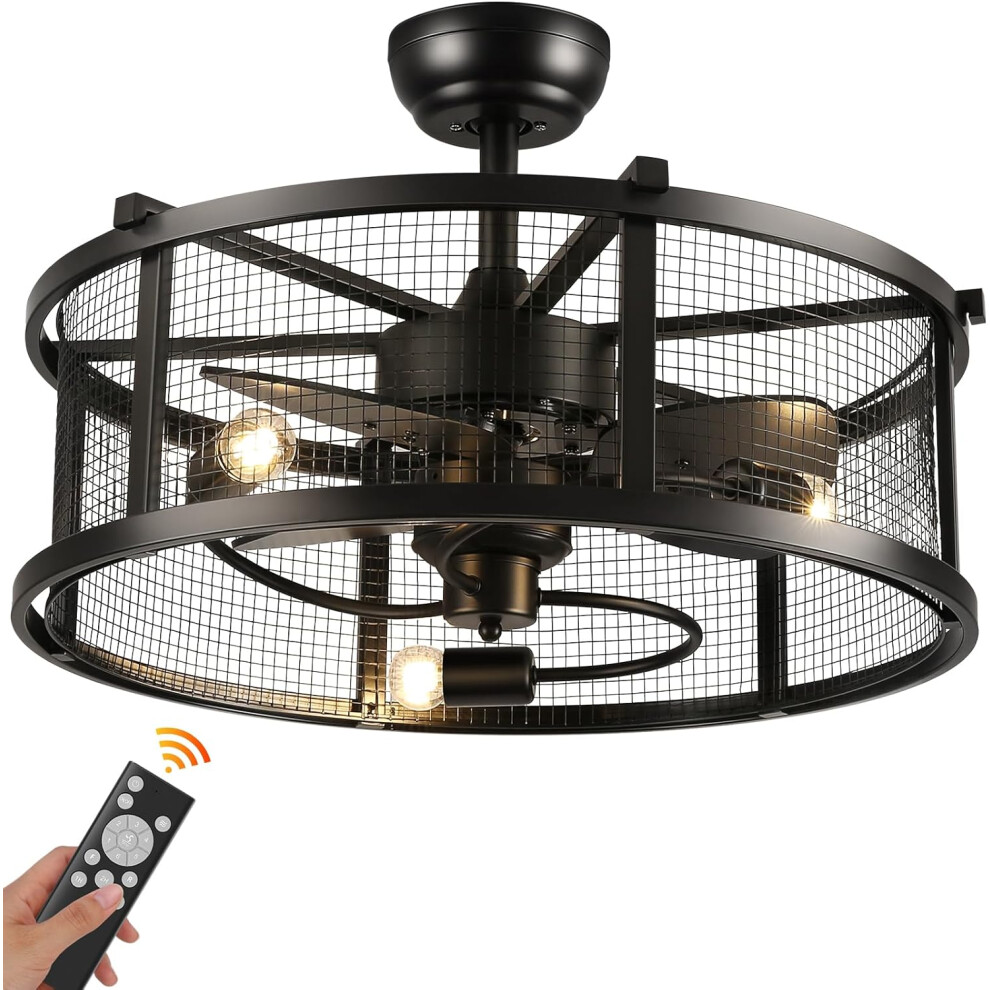 Metal Industrial Ceiling Fan Light