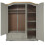 Mercers Furniture Corona Grey Wax 3 Door 1 Drawer Wardrobe 3