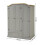 Mercers Furniture Corona Grey Wax 3 Door 1 Drawer Wardrobe 6