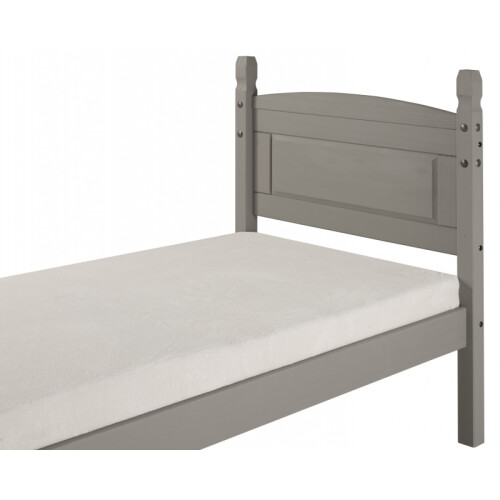Mercers Furniture Corona Grey Wax 3'0" Single Low End Bed Frame Pine 2
