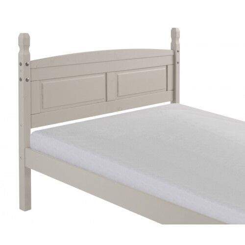 Mercers Furniture Corona Grey Wax 4'6" Double High End Bed Frame Solid Wooden Pine 2