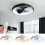 Living And Home Ceiling Fan with Lights Dimmable LED Reversible 3 Blades 6 Speed with Remote Control Black 4
