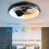Living And Home Ceiling Fan with Lights Dimmable LED Reversible 3 Blades 6 Speed with Remote Control Black 3