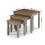 Mercers Furniture Corona Grey Nest of Tables Wax Solid Pine 4