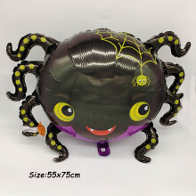 (1pcs R, as picture) Giant Standing Halloween Pumpkin Skull Balloons Witch Cat Boo Inflatable Foil Ballon