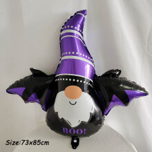 (1pcs P, as picture) Giant Standing Halloween Pumpkin Skull Balloons Witch Cat Boo Inflatable Foil Ballon