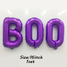 (1set, C) Giant Standing Halloween Pumpkin Skull Balloons Witch Cat Boo Inflatable Foil Ballon